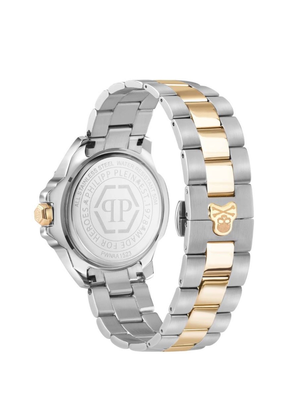 Philipp Plein Women's Two-Tone Gold and Silver Skull Dial Bracelet Watch - Picture 3 of 8